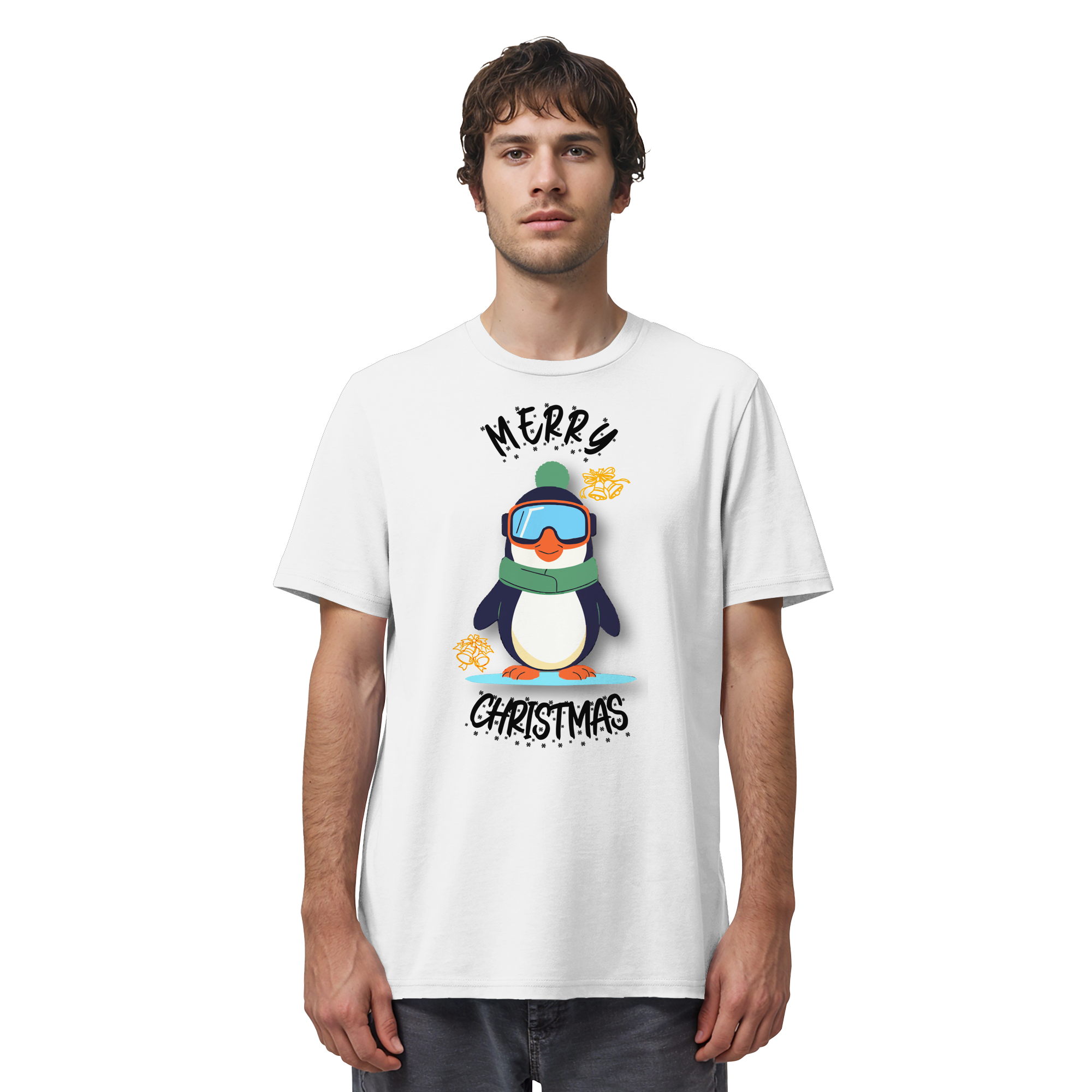 Pinguin mit Skibrille - Organic Shirt