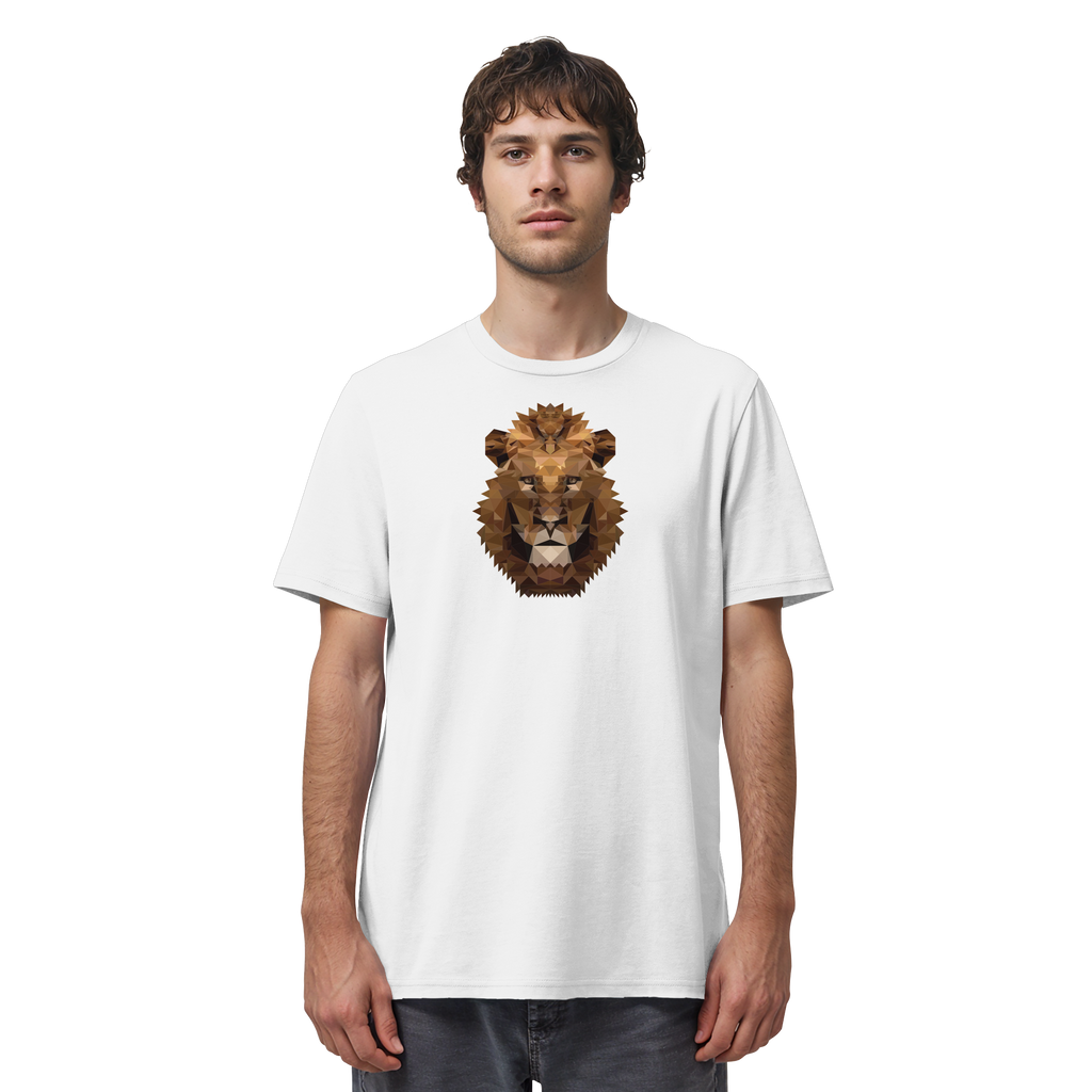 Majestätischer Löwe im Polygon Stil - Organic Shirt