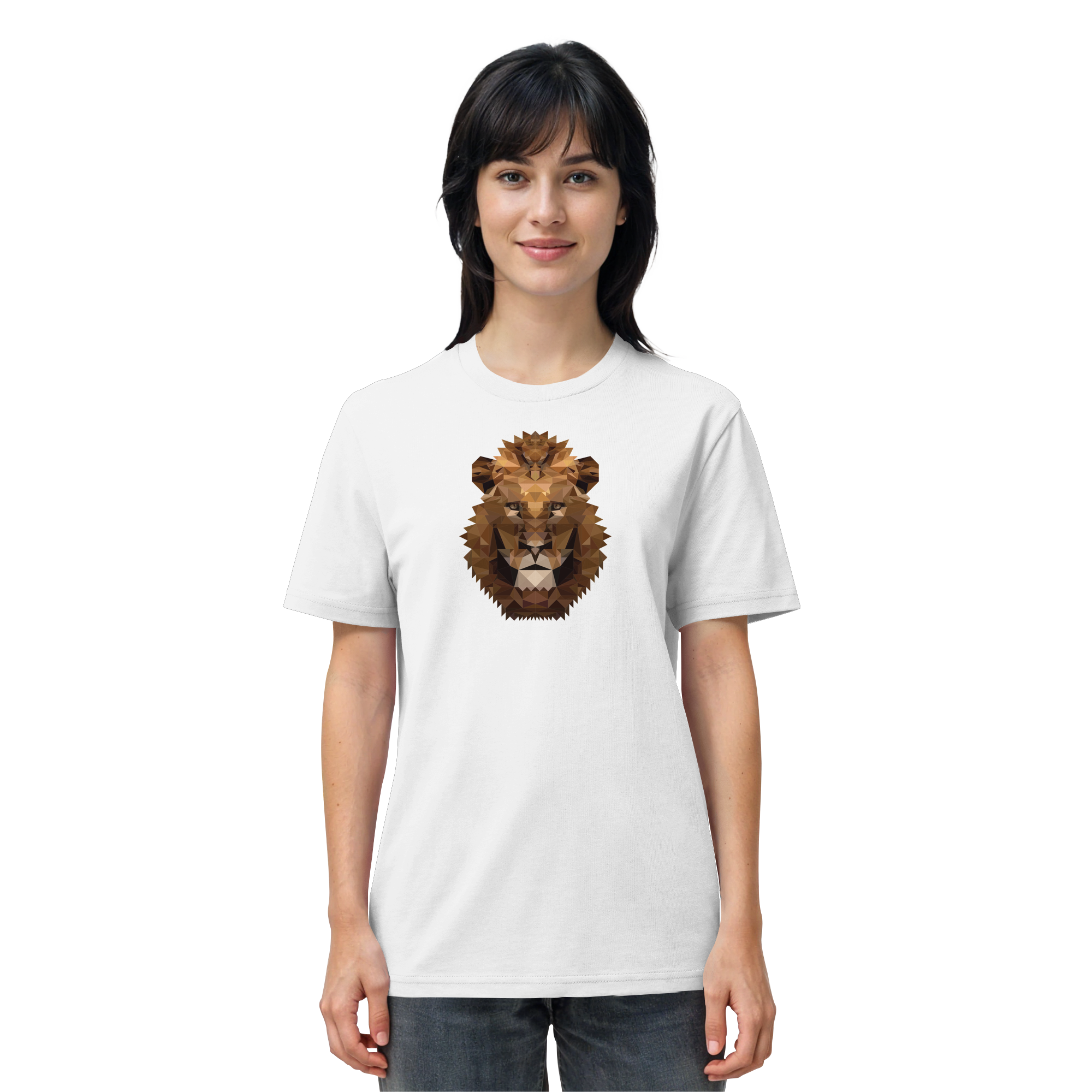 Majestätischer Löwe im Polygon Stil - Organic Shirt