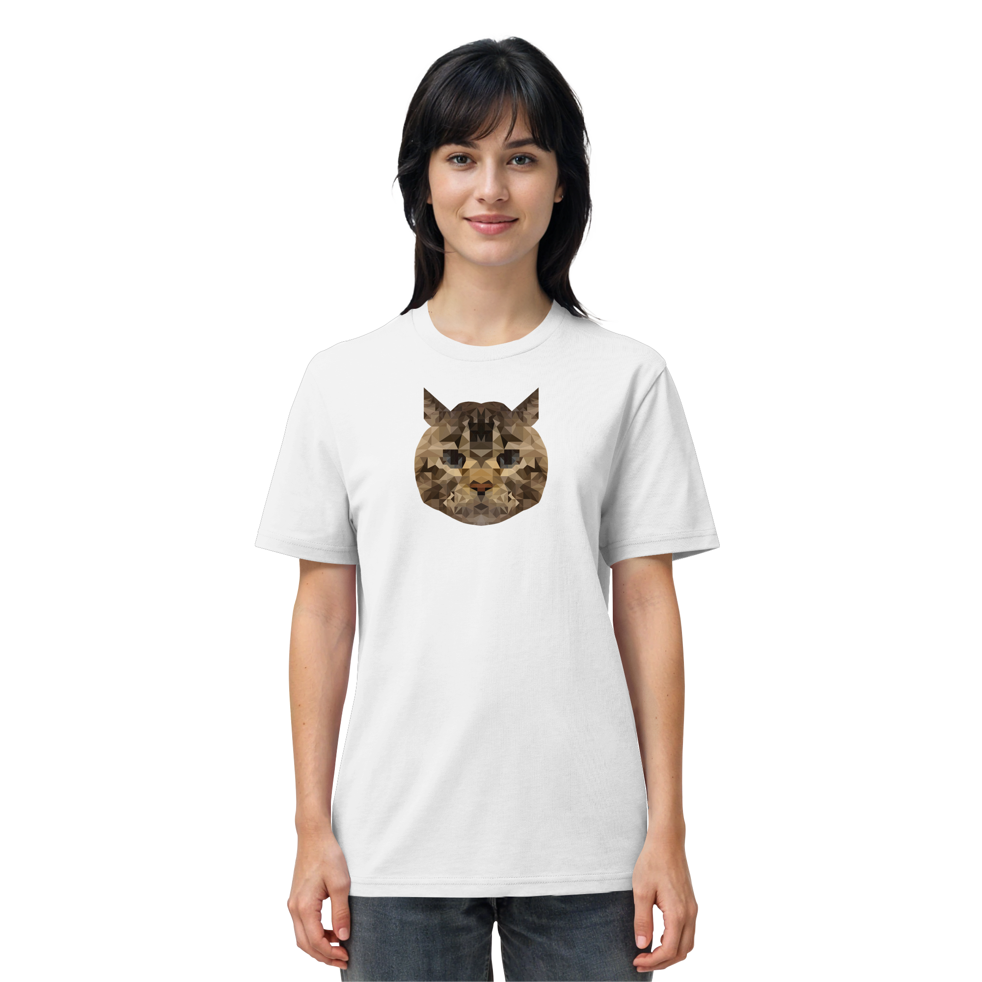 Katze im Polygon-Stil - Organic Shirt