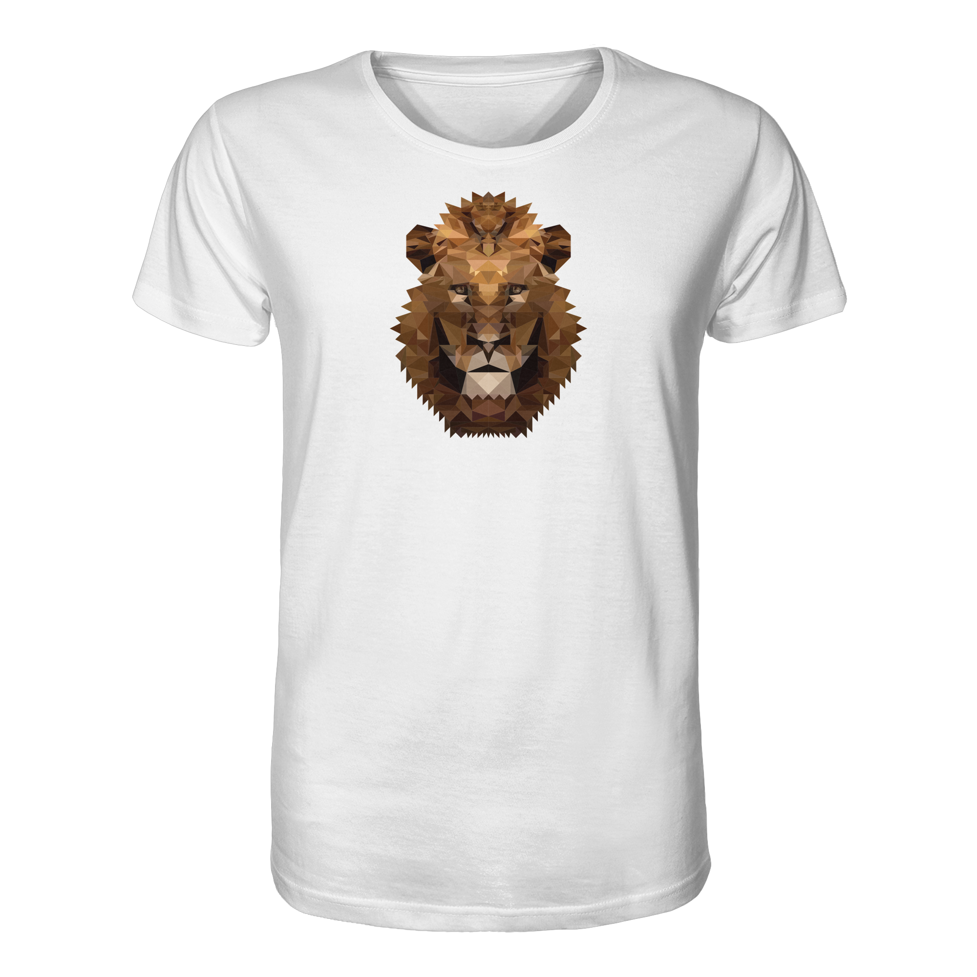 Majestätischer Löwe im Polygon Stil - Organic Shirt