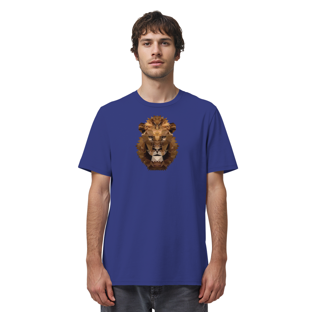 Majestätischer Löwe im Polygon Stil - Organic Shirt