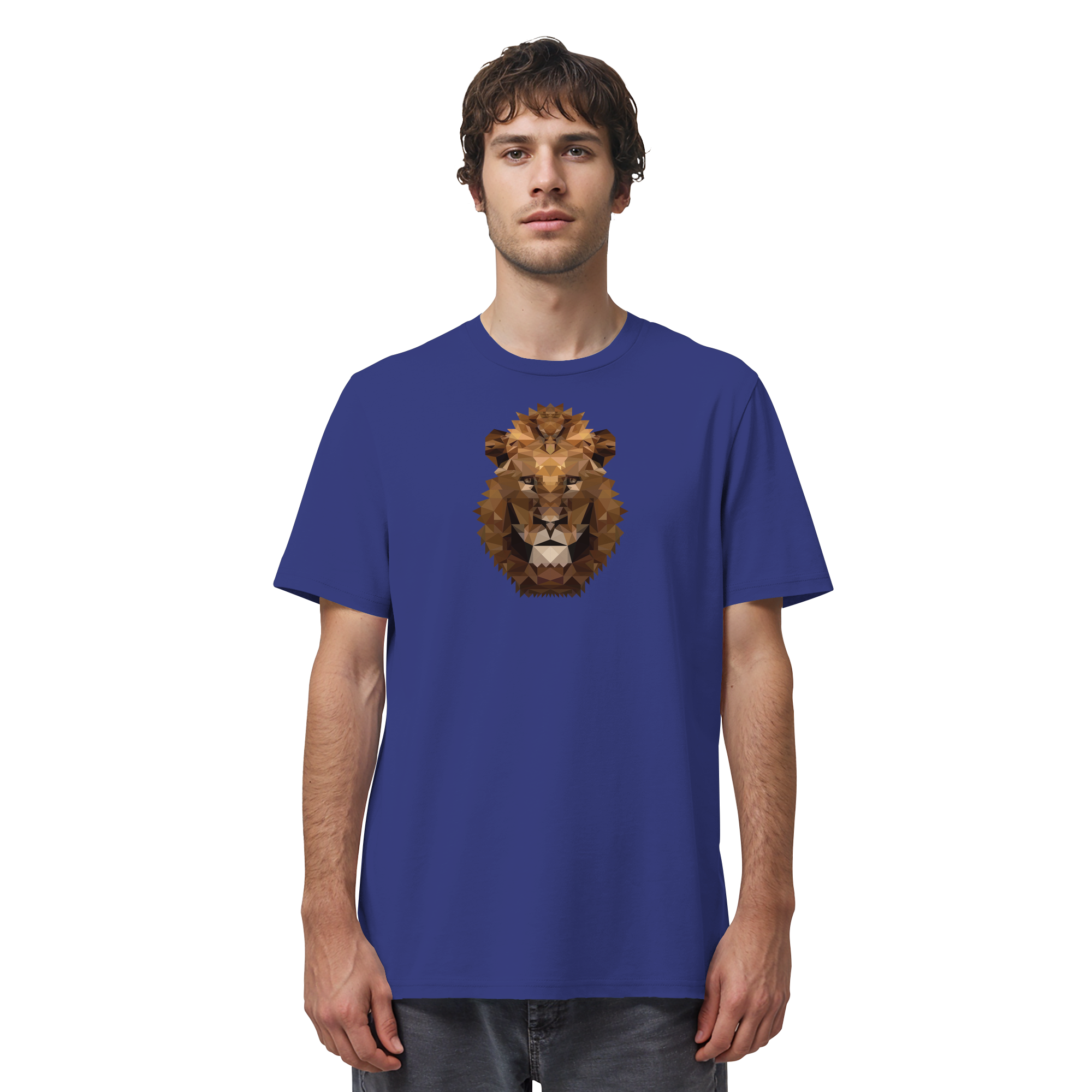 Majestätischer Löwe im Polygon Stil - Organic Shirt