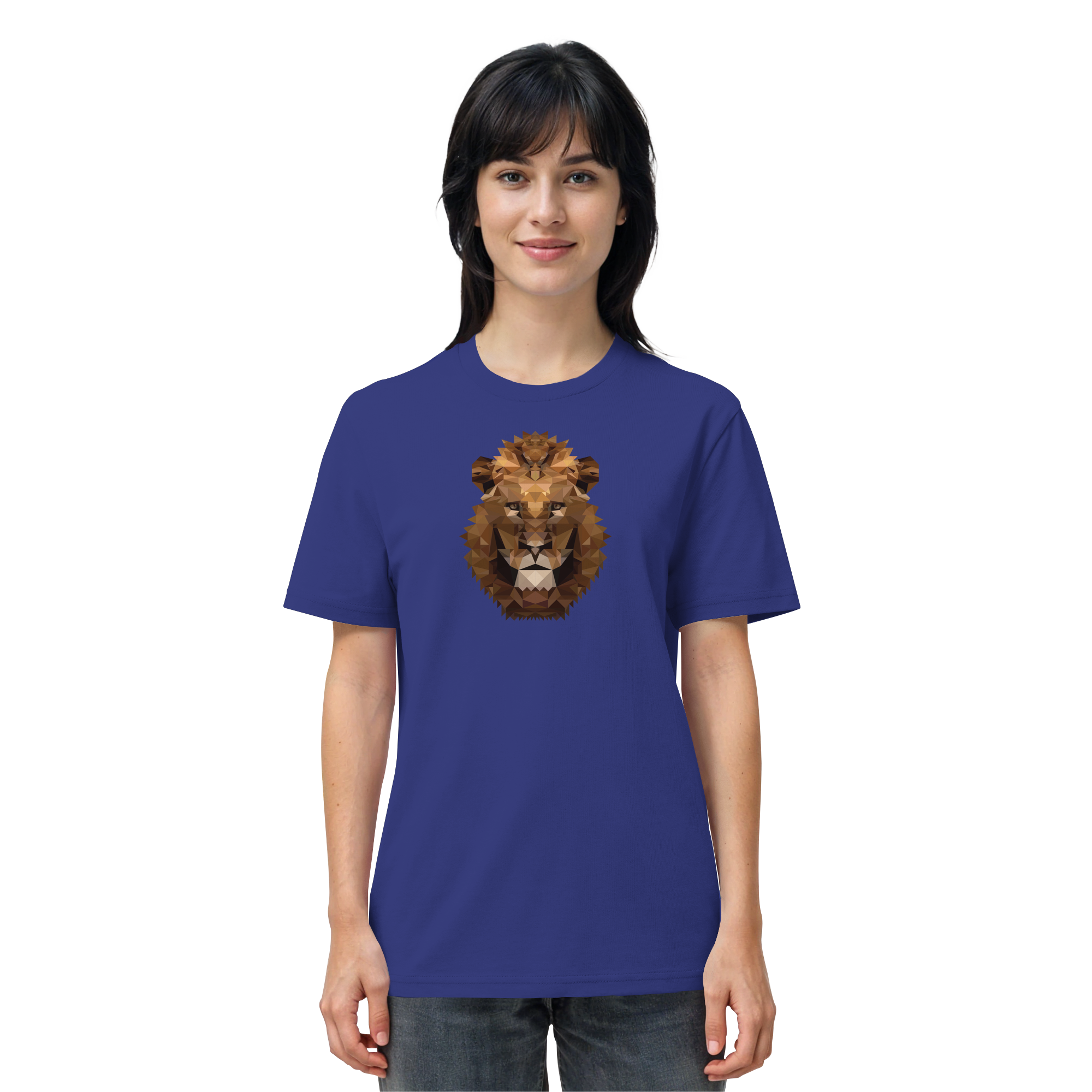 Majestätischer Löwe im Polygon Stil - Organic Shirt
